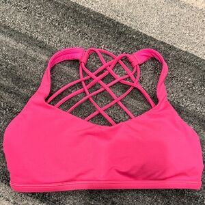 Lululemon Hot Pink Strappy Sports Bra
